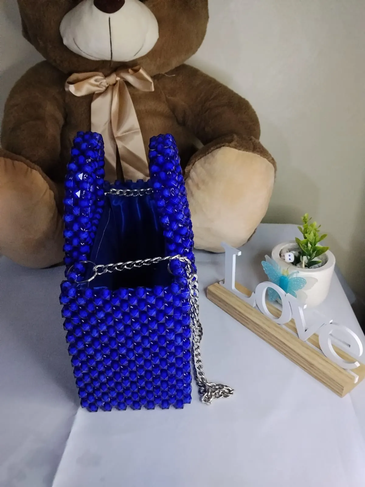 Sapphire Chain Elegance Bag