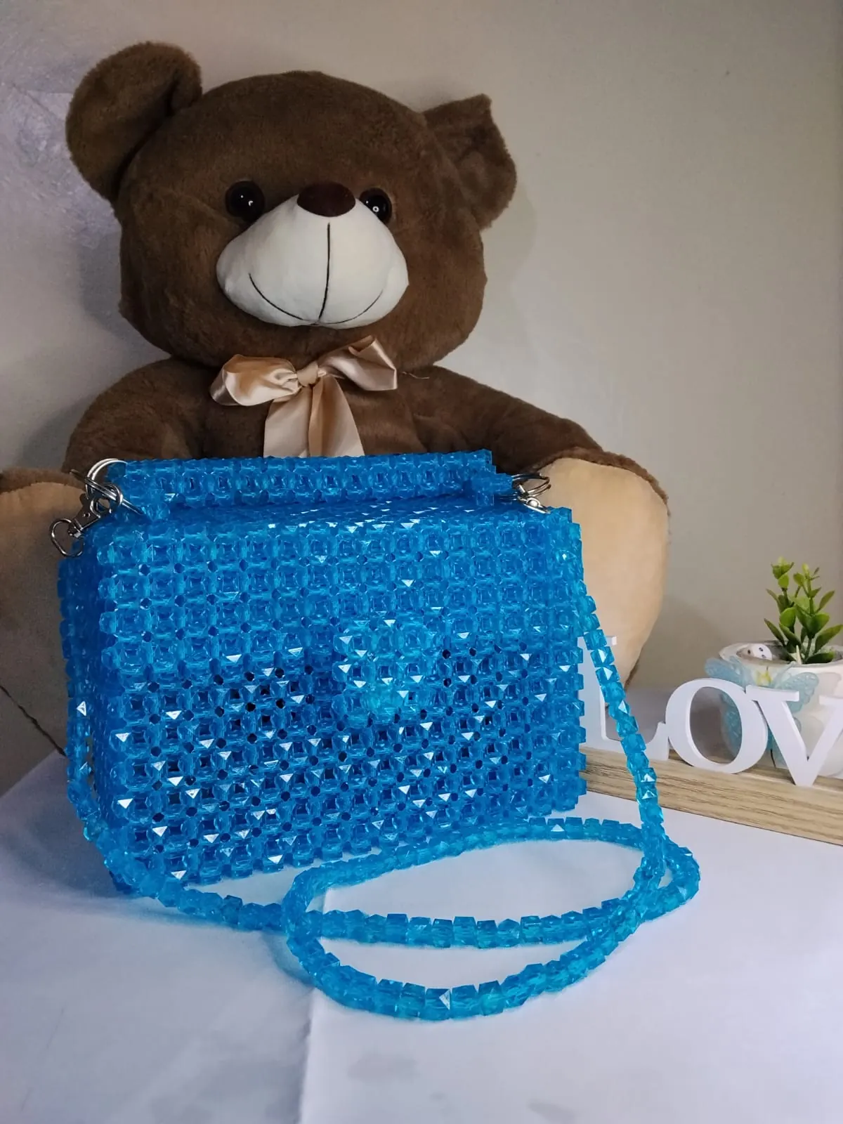 Aqua Crystal Glow Bag