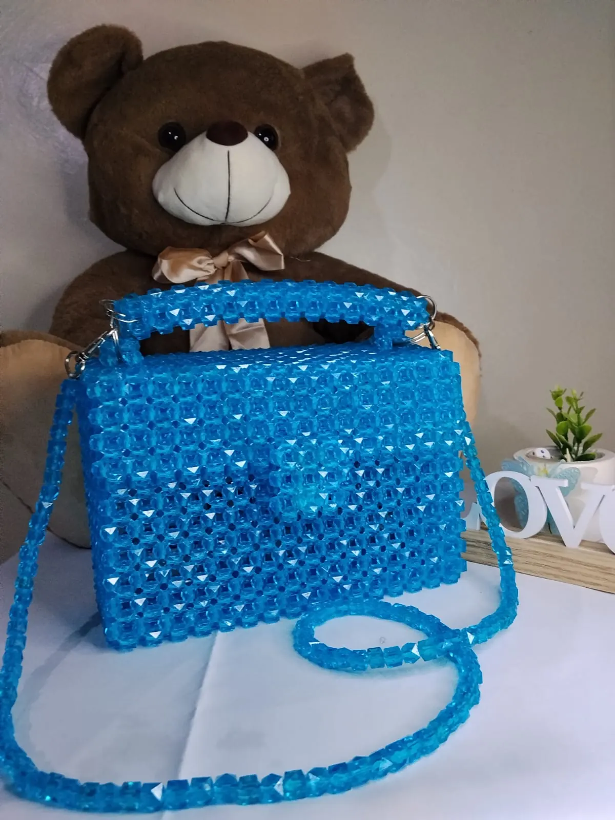Aqua Crystal Glow Bag