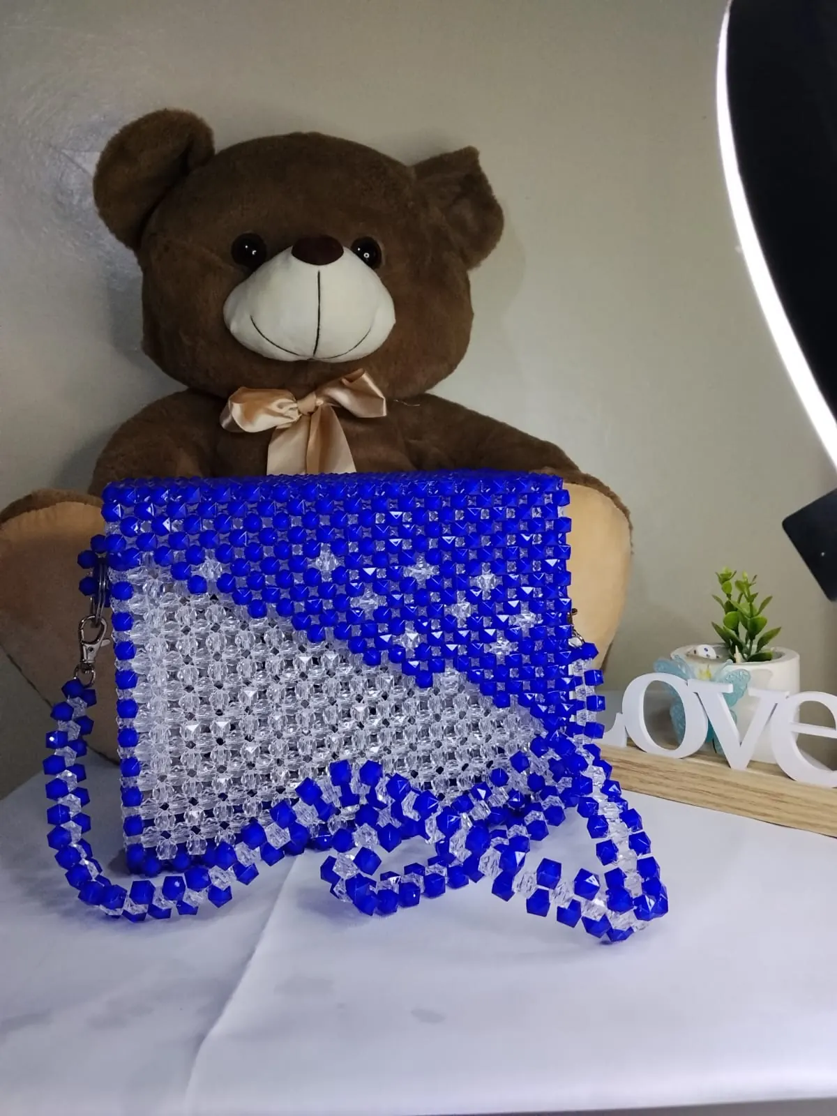 Royal Ice Beaded Bag
