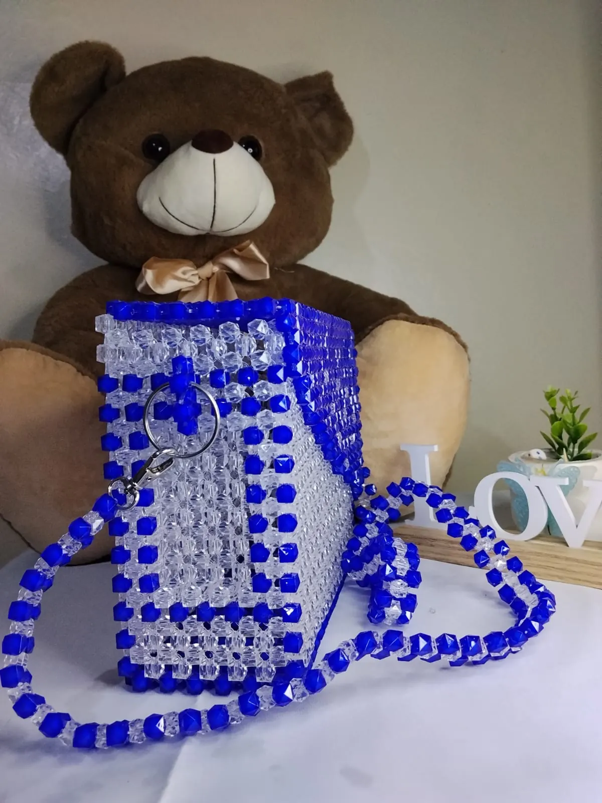 Royal Ice Beaded Bag