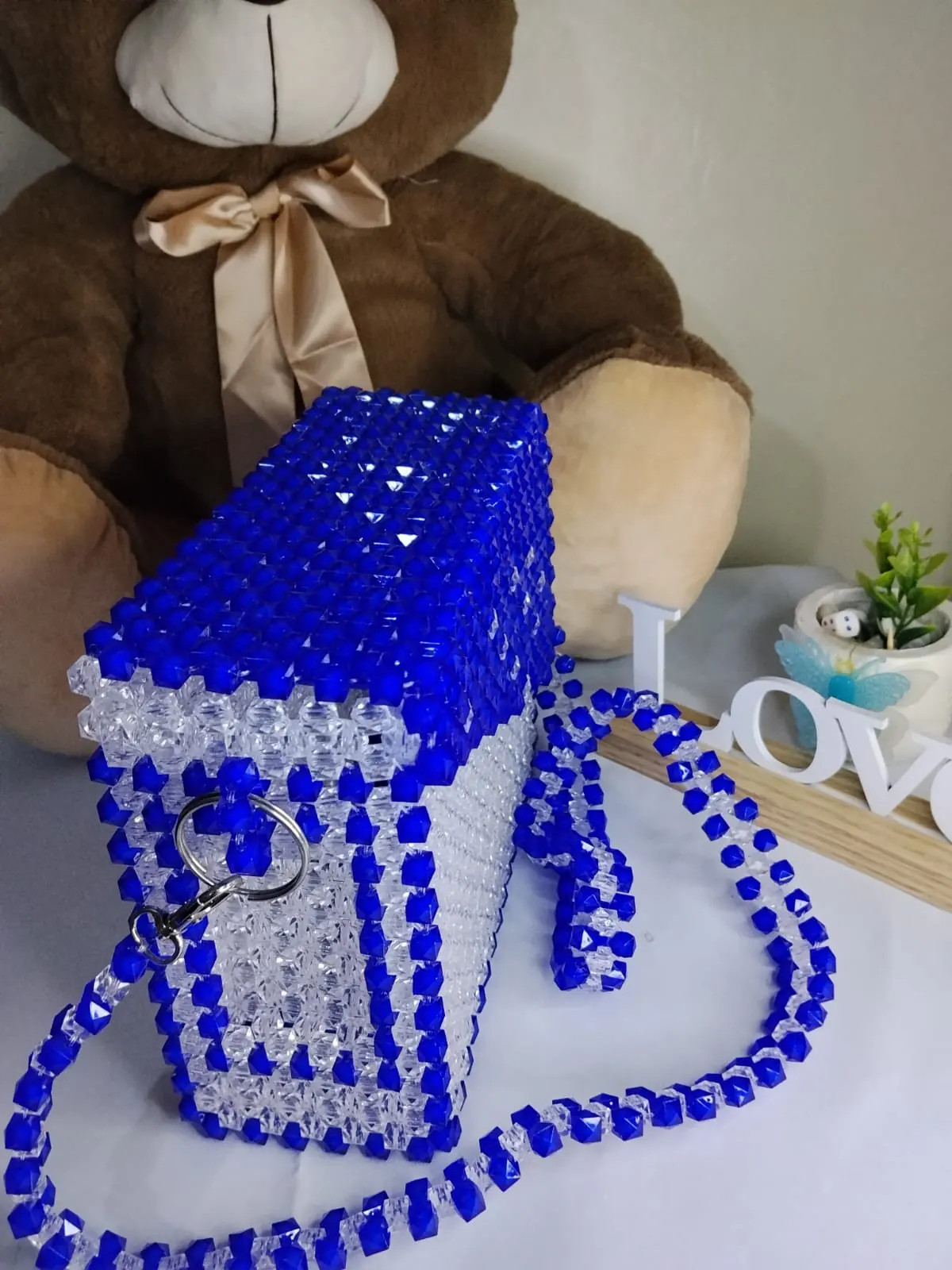 Royal Ice Beaded Bag