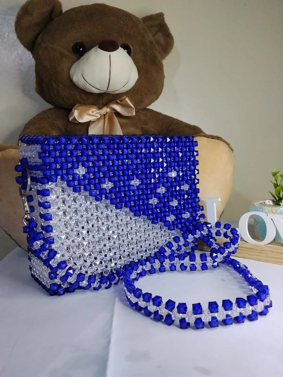 Royal Ice Beaded Bag