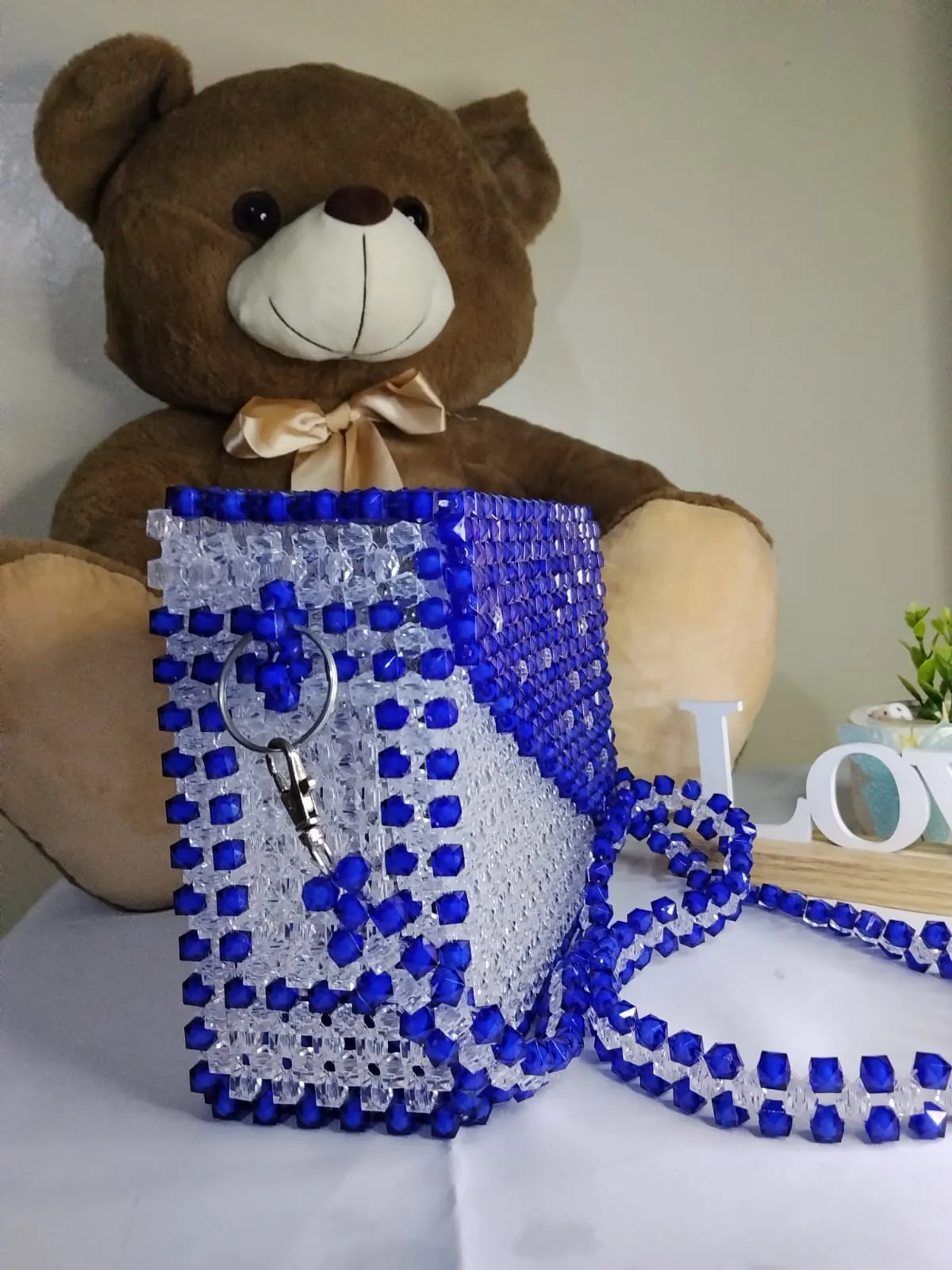 Royal Ice Beaded Bag
