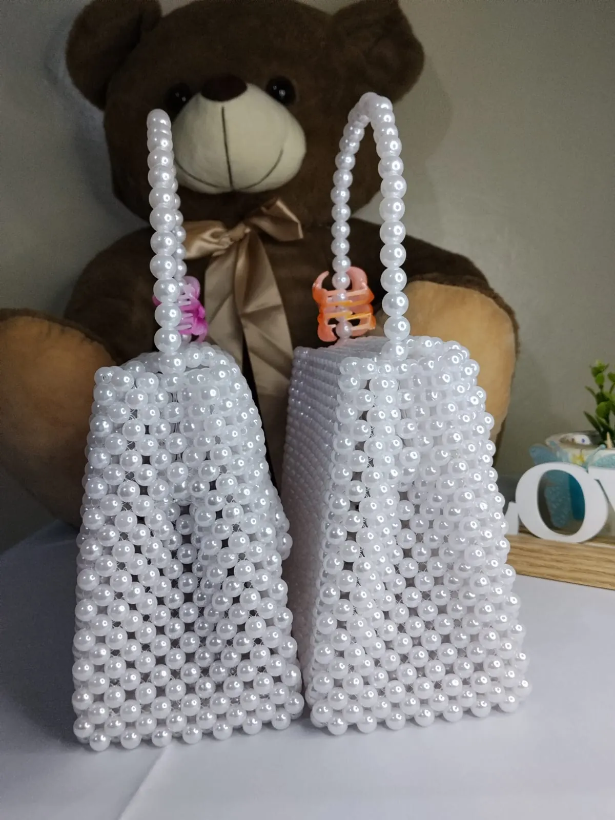 Pearl Blossom Beaded Bag