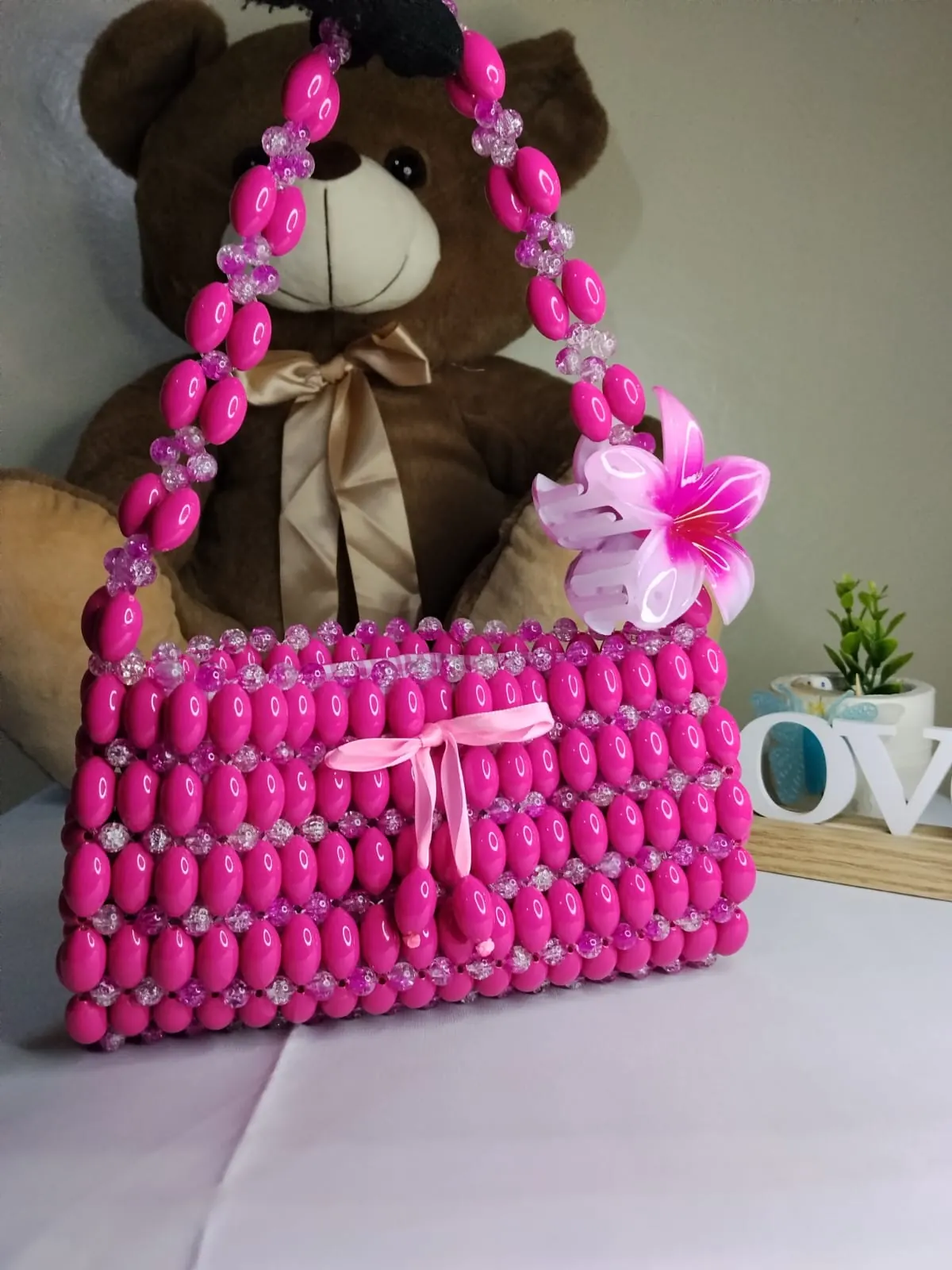 Candy Blossom Beaded Bag