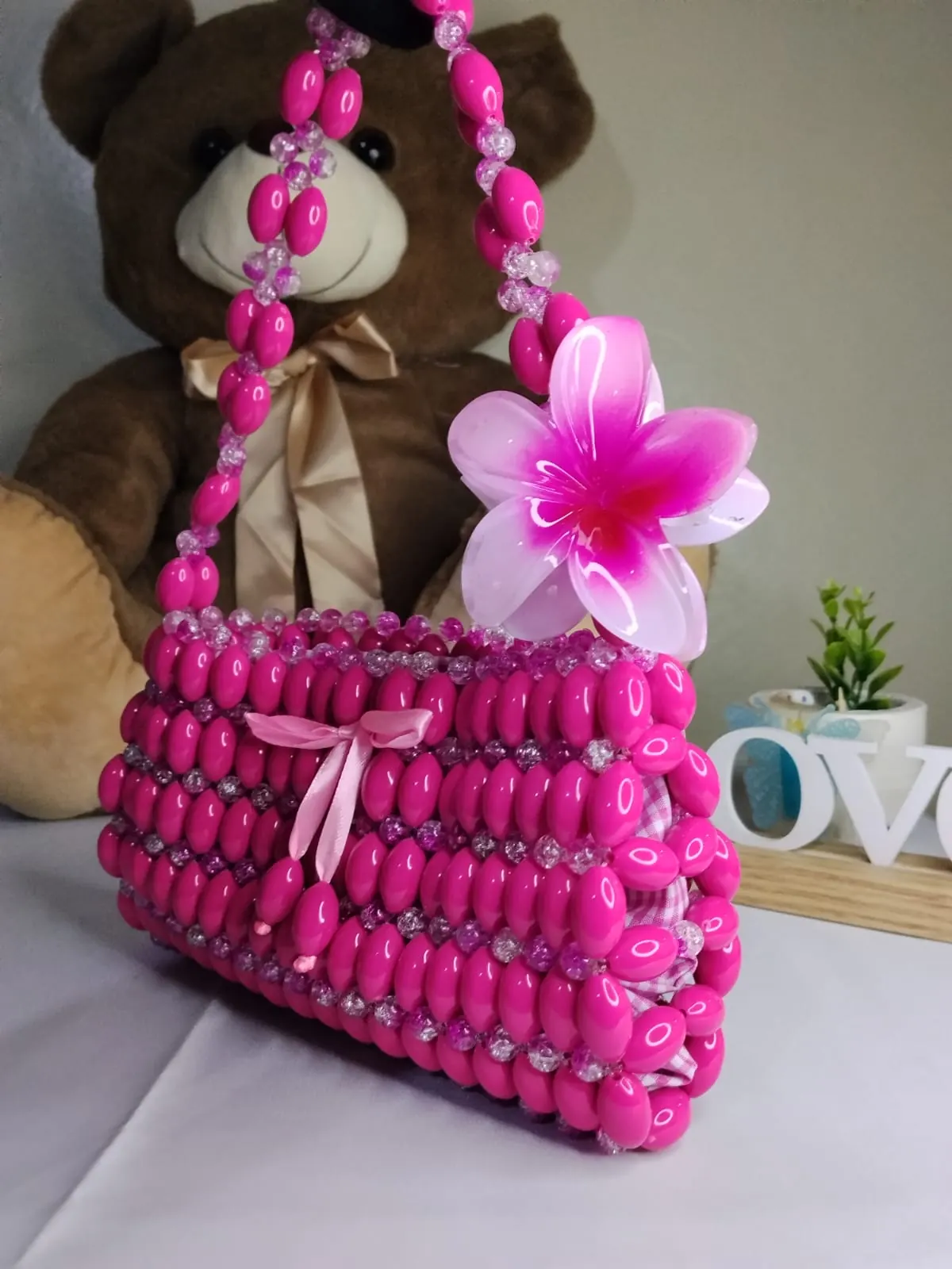 Candy Blossom Beaded Bag