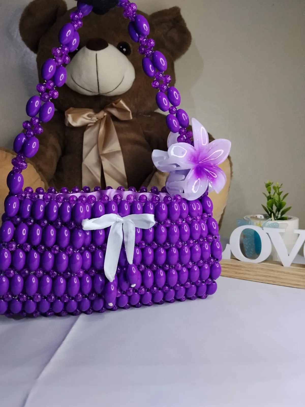 Candy Blossom Beaded Bag