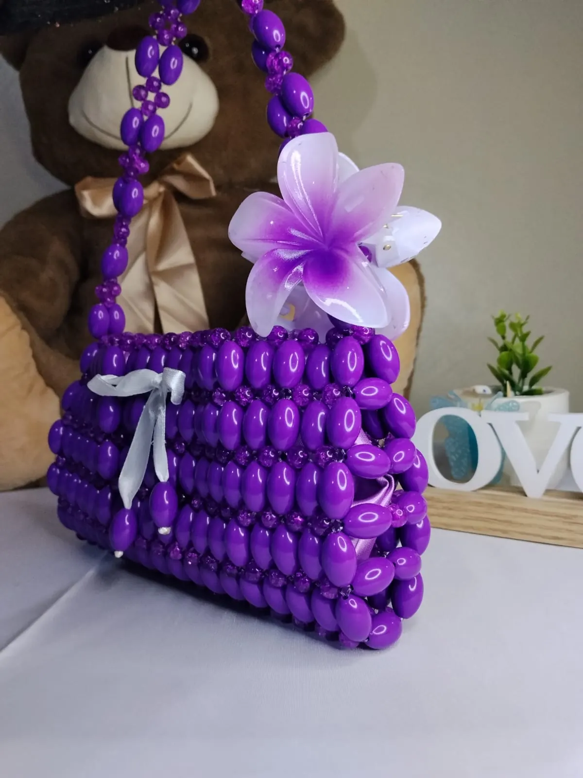 Candy Blossom Beaded Bag
