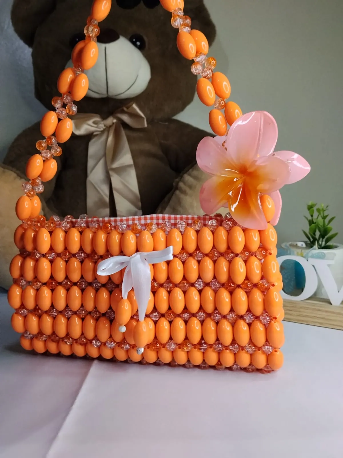 Candy Blossom Beaded Bag