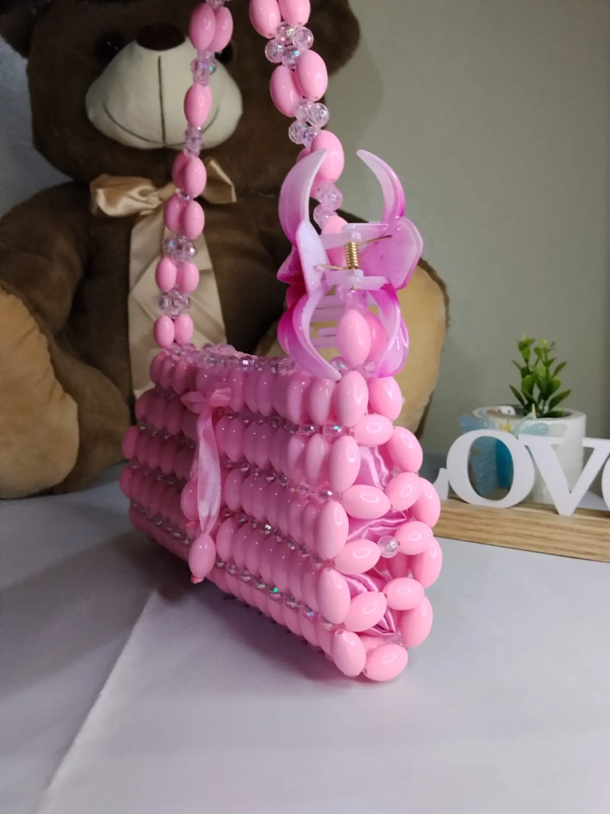 Candy Blossom Beaded Bag