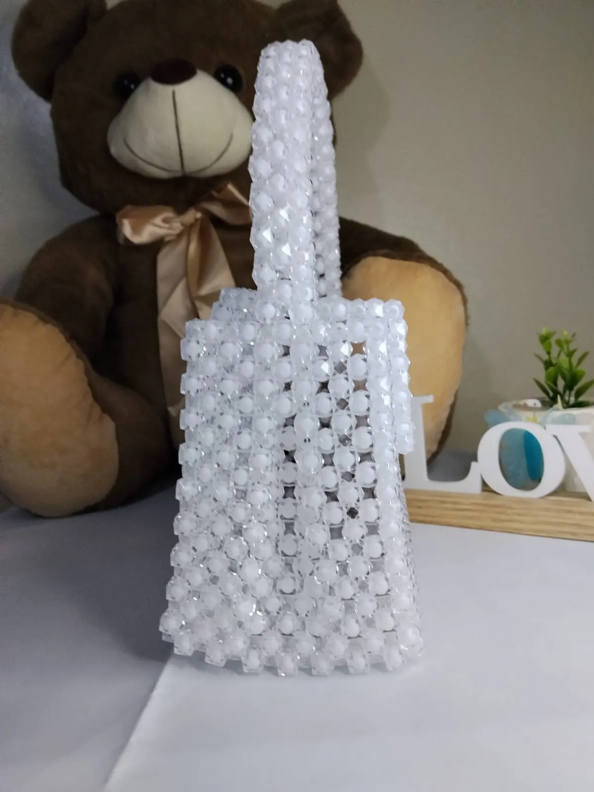 Crystal Glow Beaded Bag