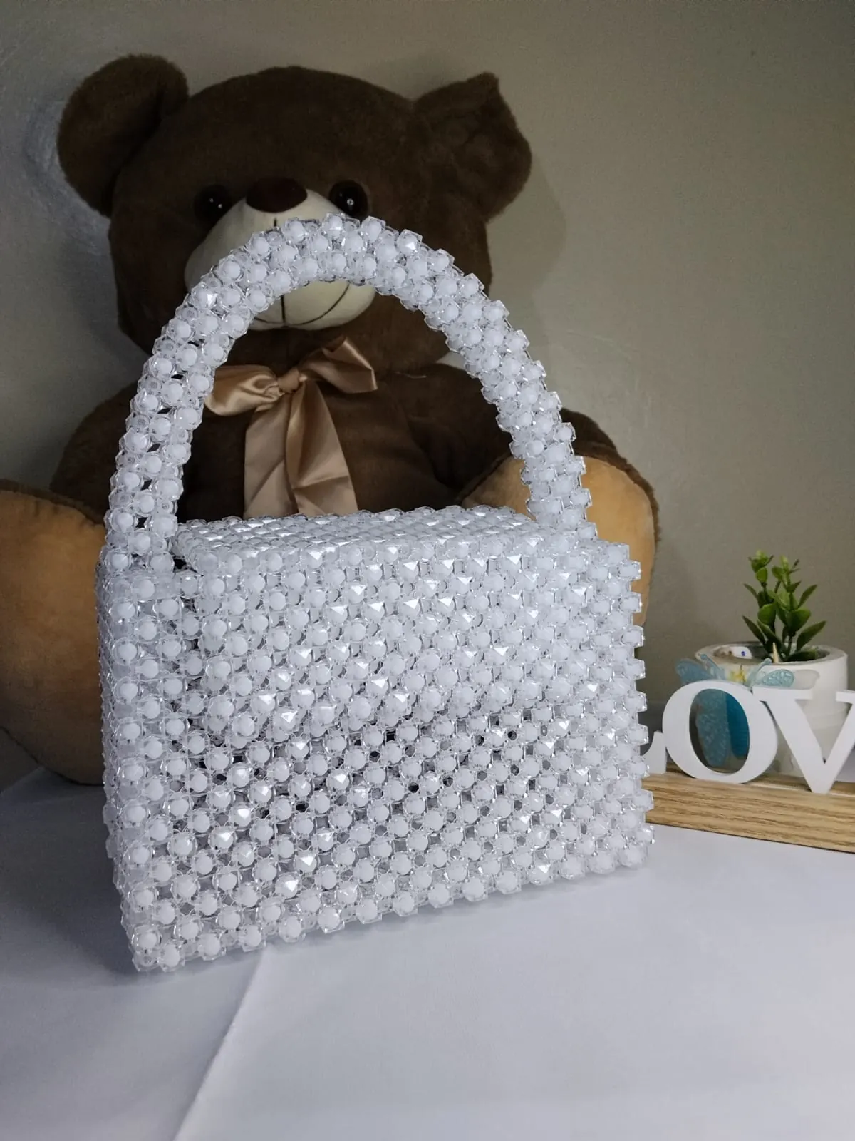 Crystal Glow Beaded Bag