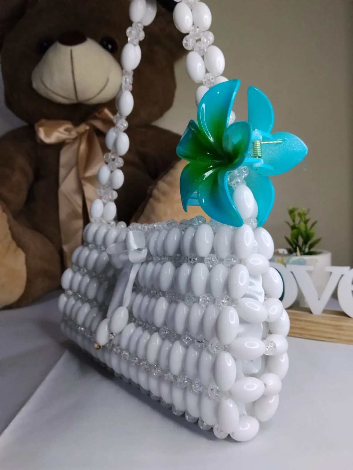 Candy Blossom Beaded Bag