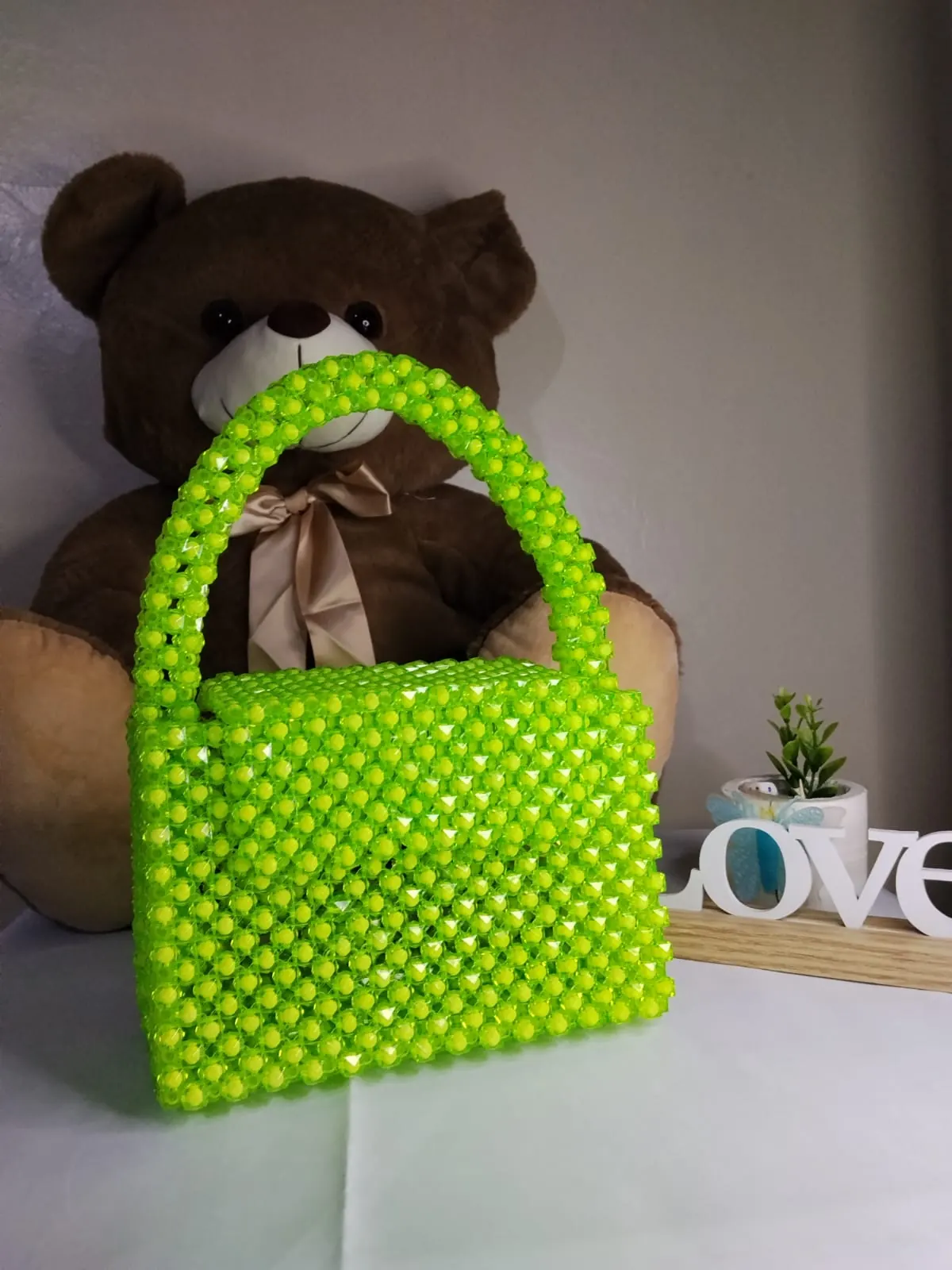 Crystal Glow Beaded Bag