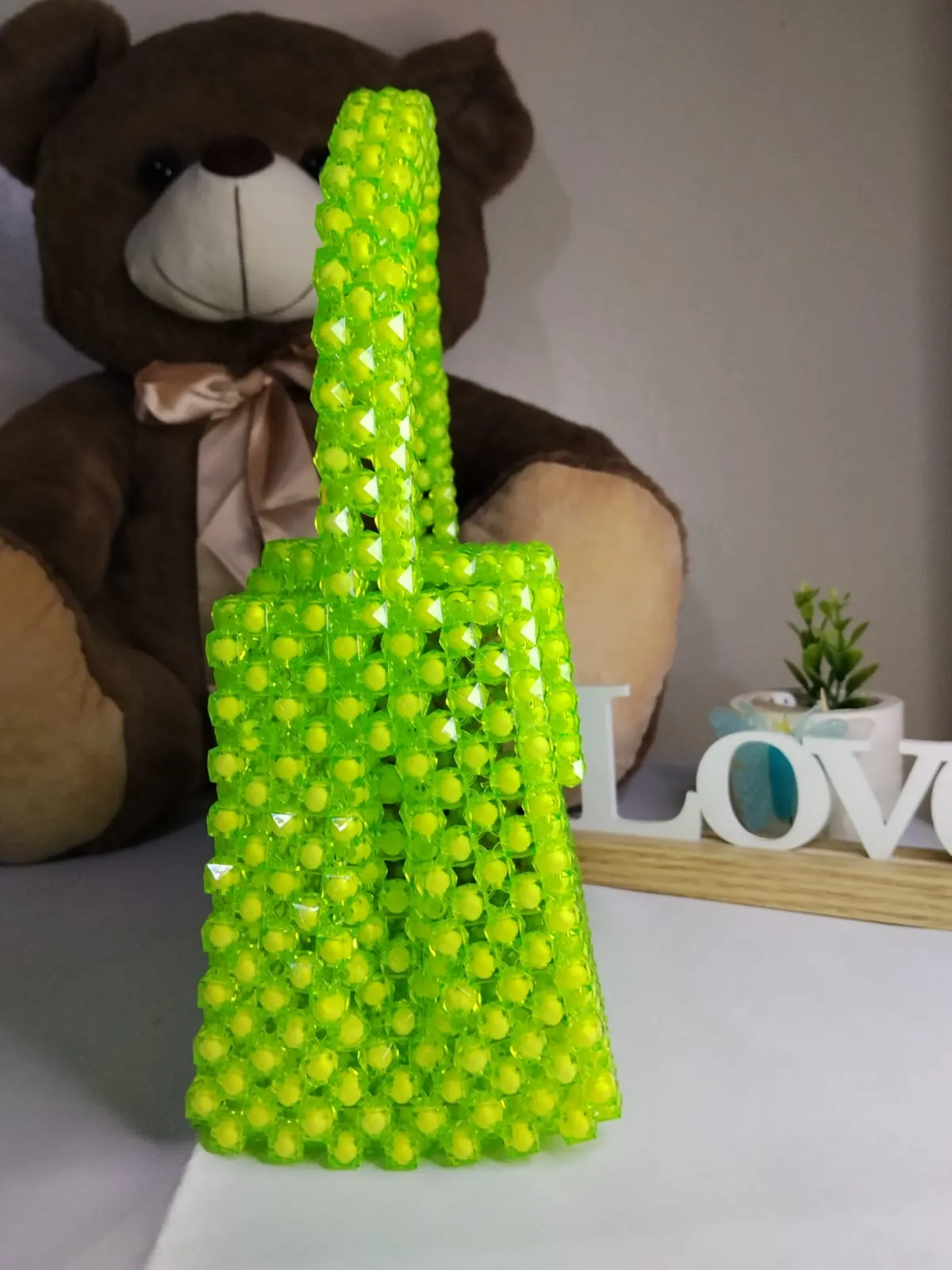 Crystal Glow Beaded Bag