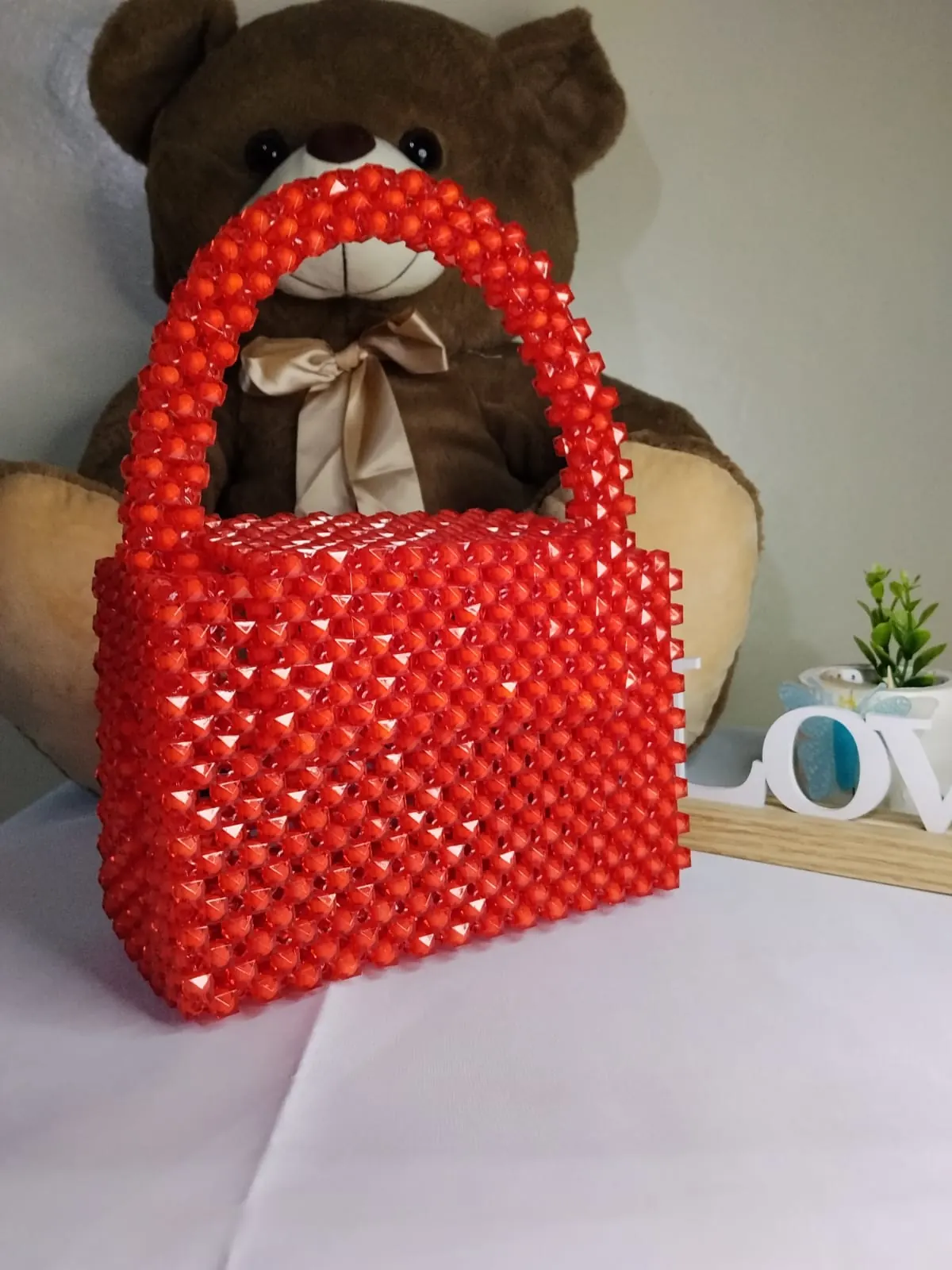 Crystal Glow Beaded Bag