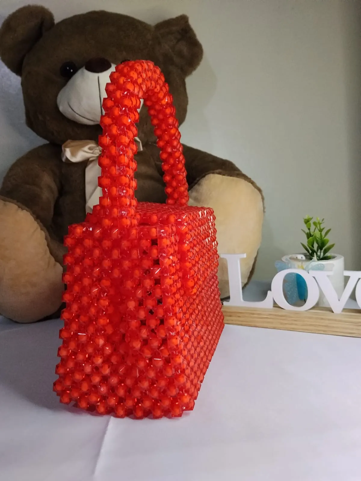 Crystal Glow Beaded Bag