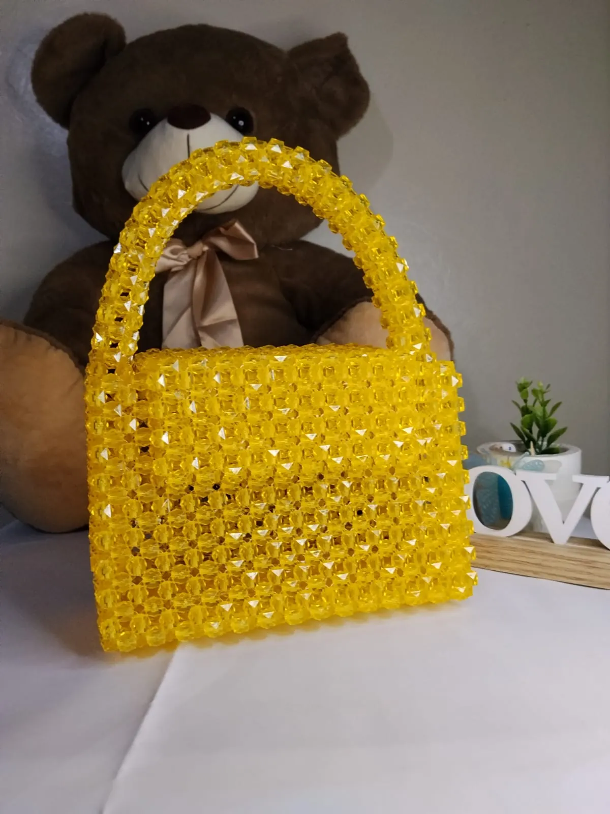 Crystal Glow Beaded Bag