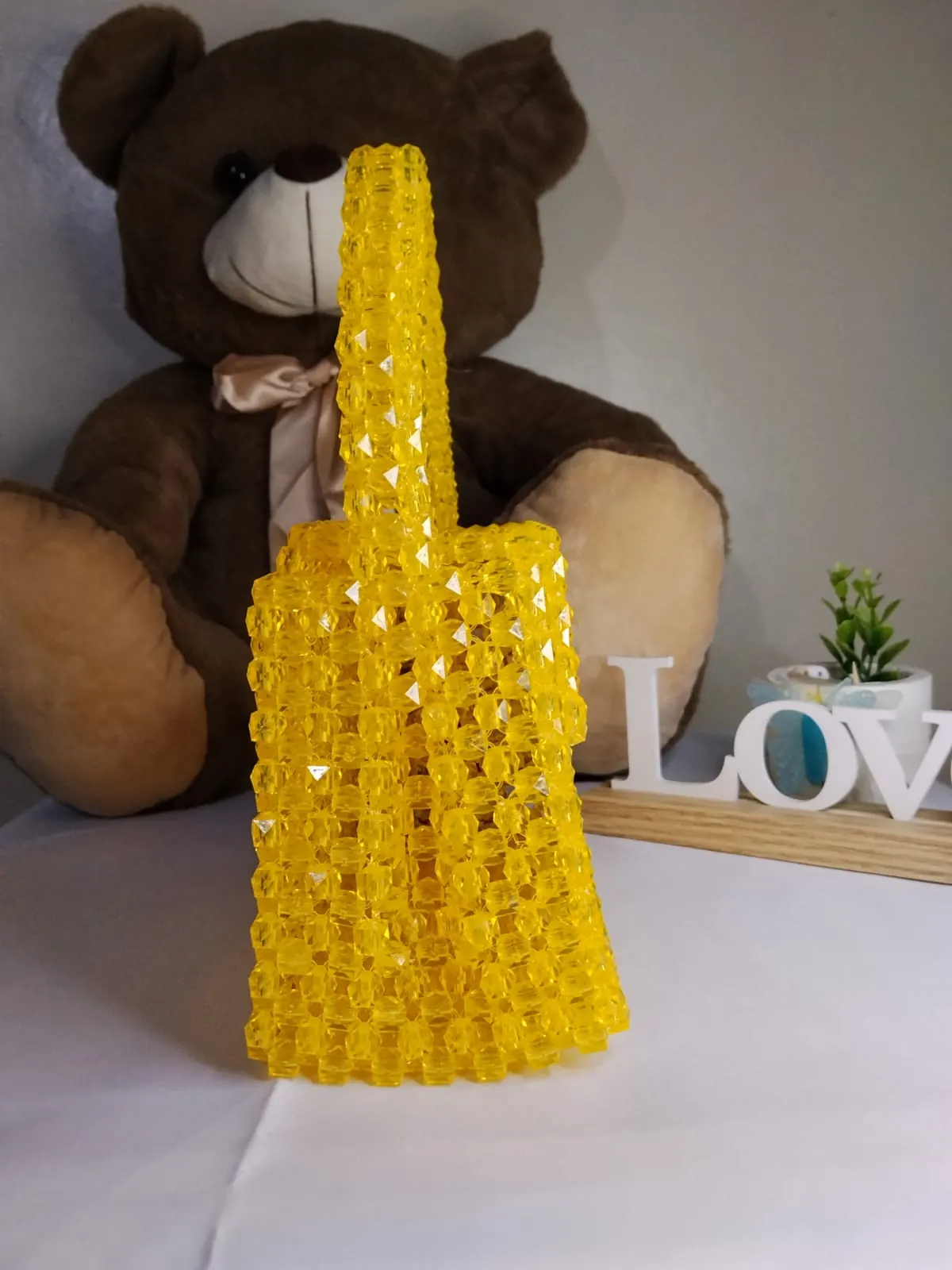 Crystal Glow Beaded Bag