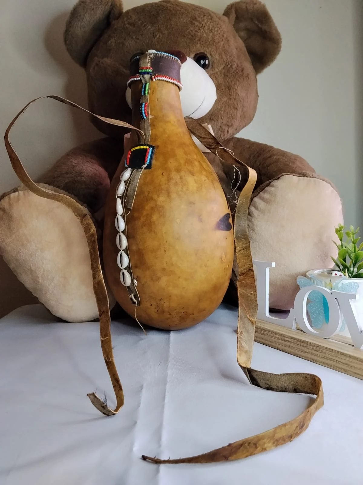 Handcrafted Beaded Sotet / African Gourd