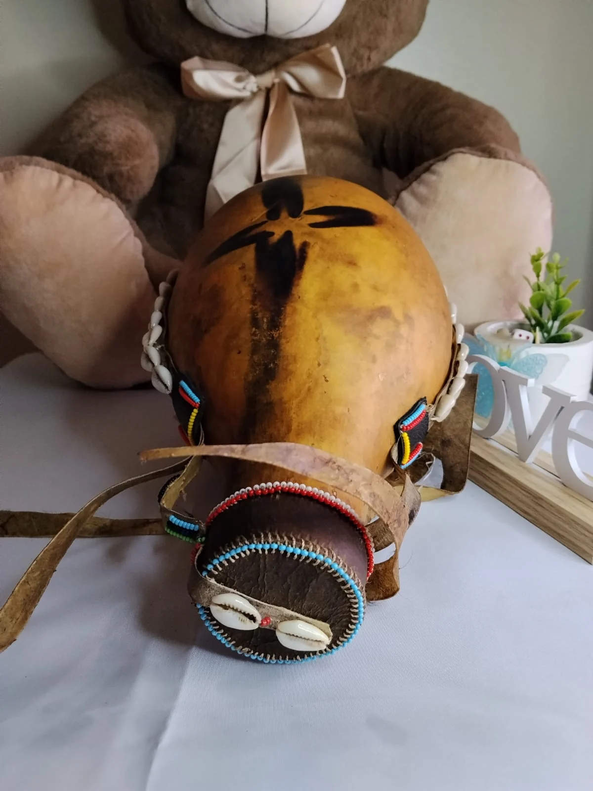 Handcrafted Beaded Sotet / African Gourd