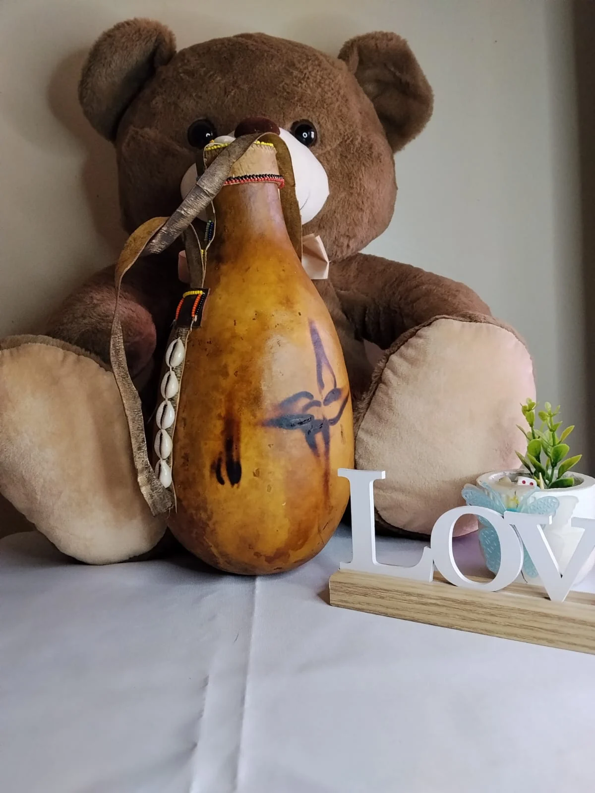 Handcrafted Beaded Sotet / African Gourd