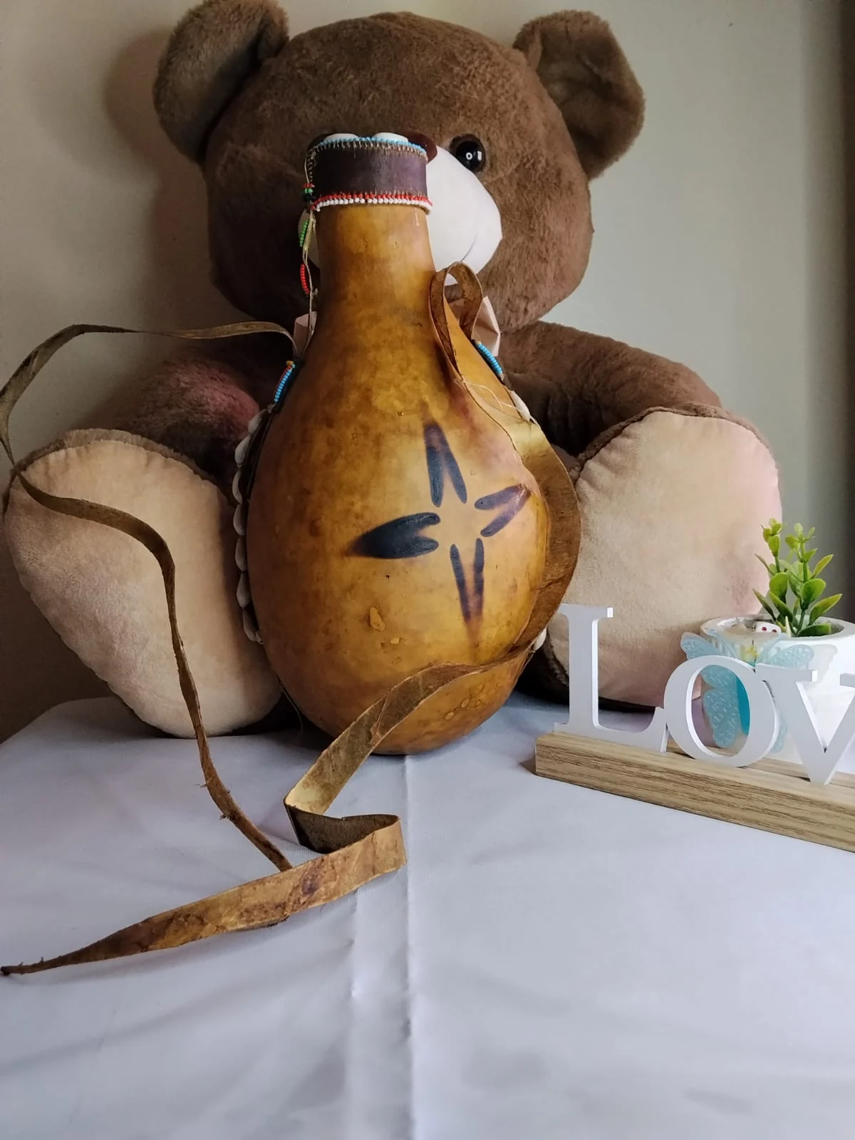 Handcrafted Beaded Sotet / African Gourd