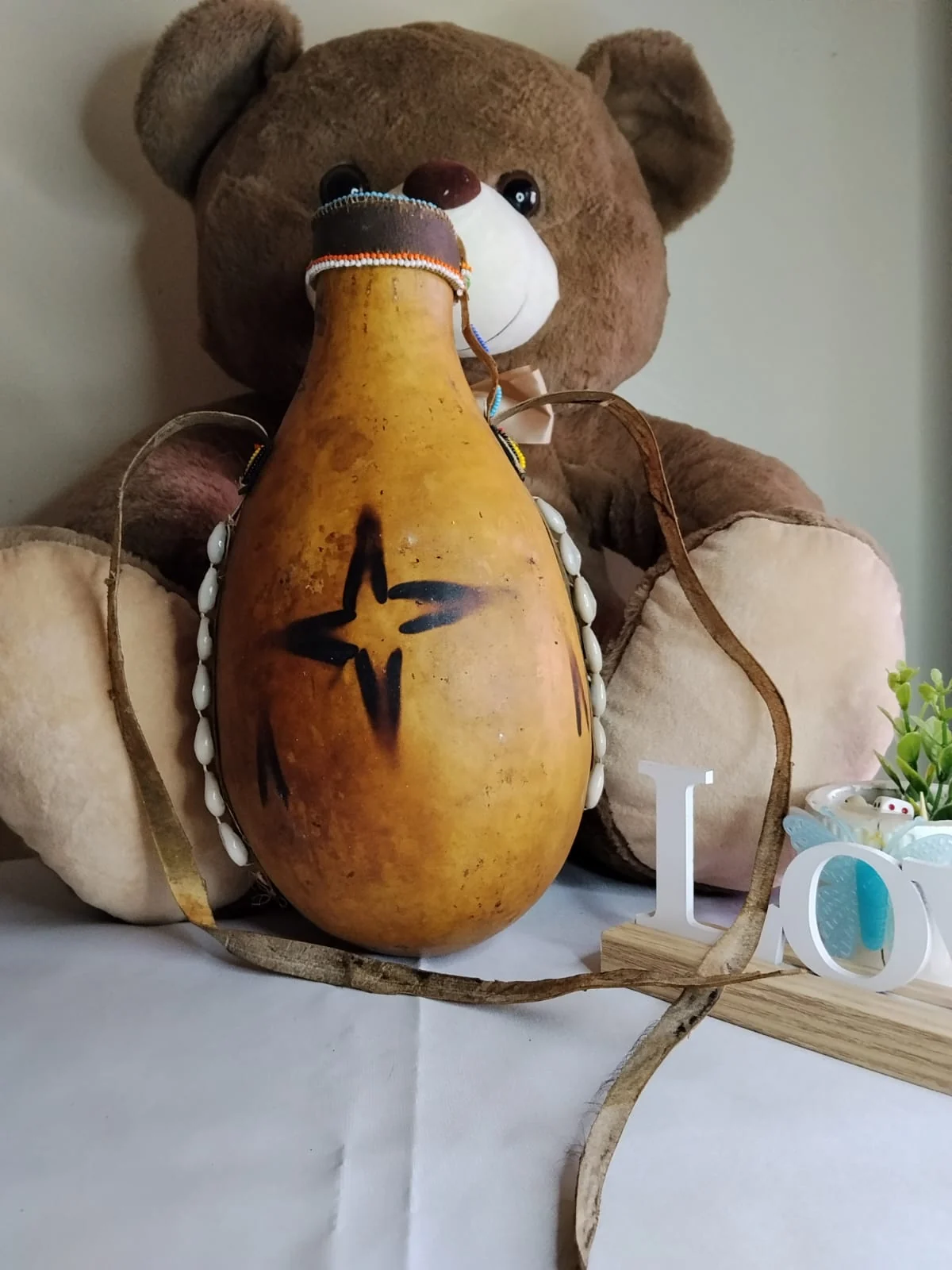 Handcrafted Beaded Sotet / African Gourd