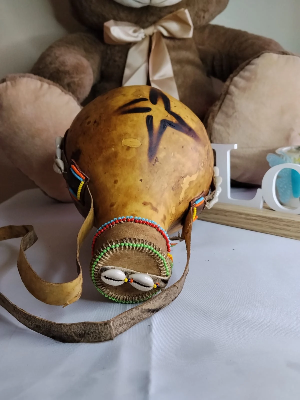 Handcrafted Beaded Sotet / African Gourd