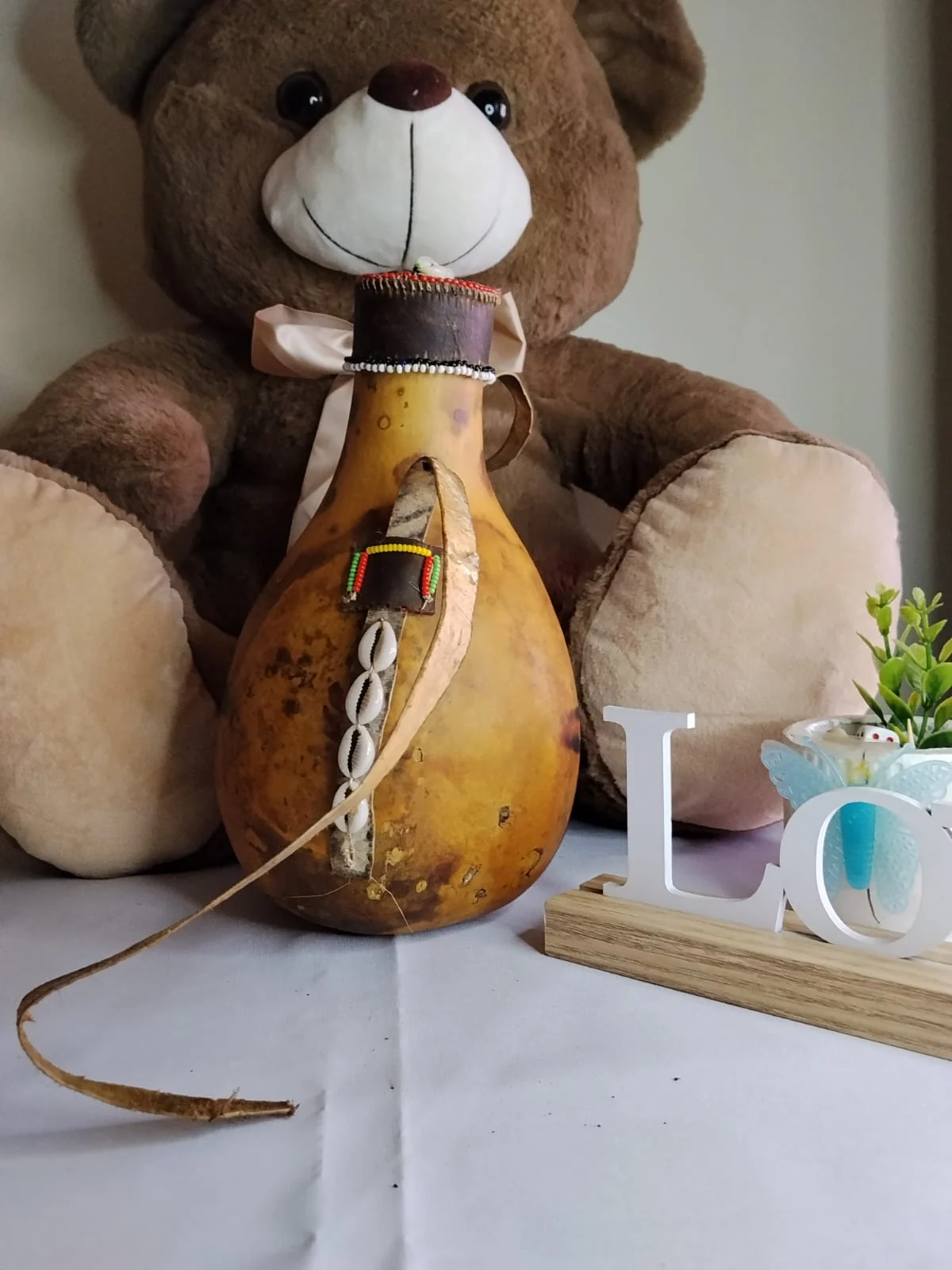 Handcrafted Beaded Sotet / African Gourd