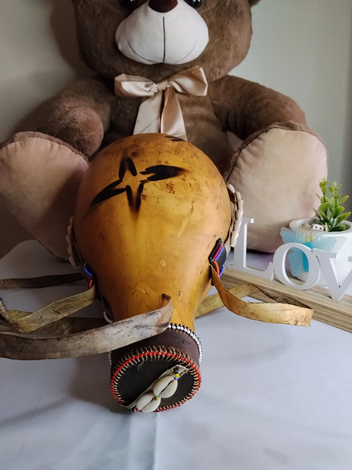 Handcrafted Beaded Sotet / African Gourd