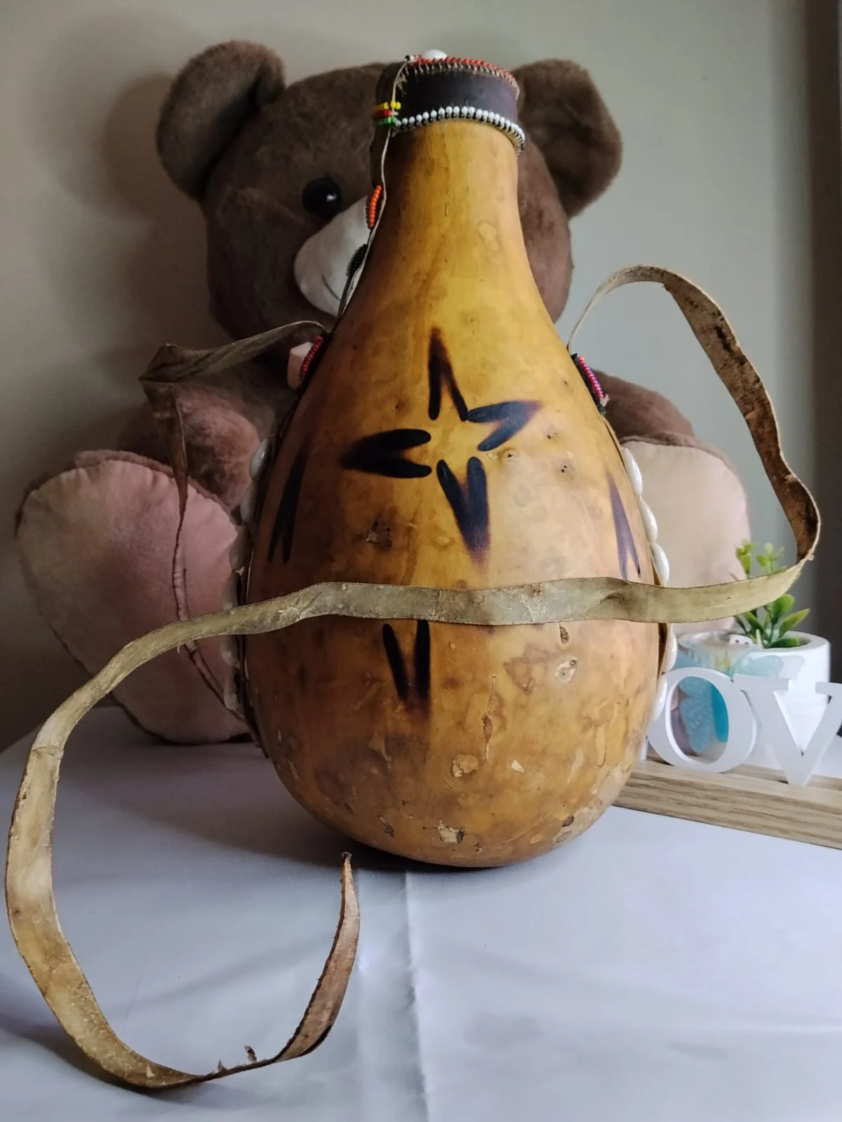 Handcrafted Beaded Sotet / African Gourd